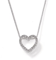 Dazzling Heart Necklace with Embellishment