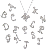 Dazzling Initial Necklace with Embellishment
