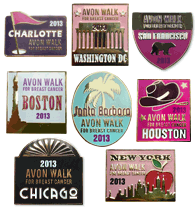 2013 Avon Walk Limited Edition City Pins